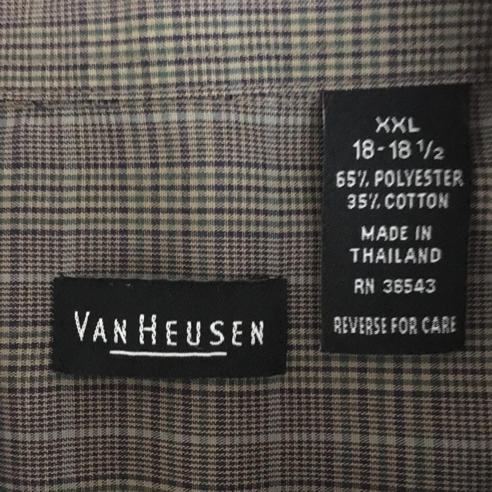 🔴 Van Heusen | Plaid Casual Dress Shirt - Picture 8 of 8